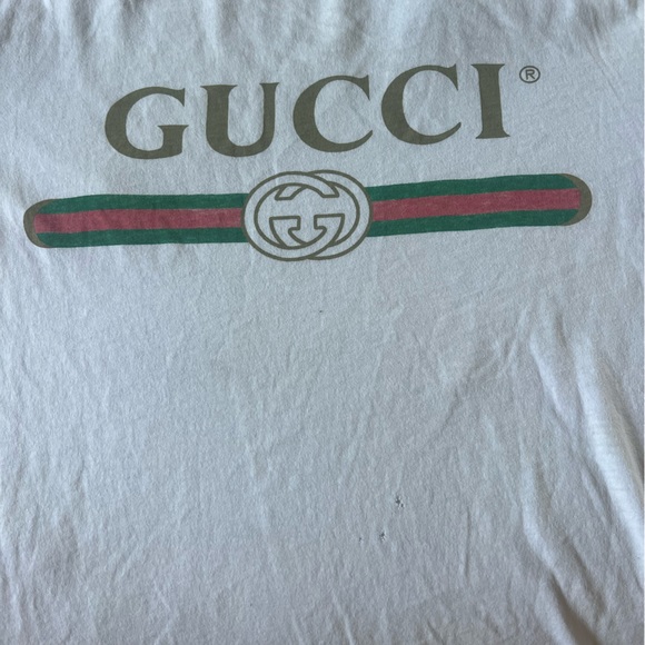 Authentic Gucci print logo T-shirt unisex xxs fits like a small - Picture 2 of 5